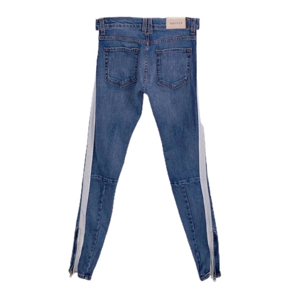 Tuxedo Stripe Skinny Ankle Jeans - Black main image 1